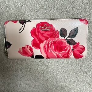 Kate spade floral zipper wallet